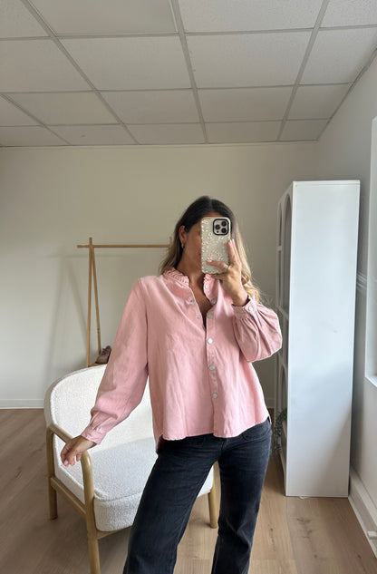 Veste en jean Céleste rose