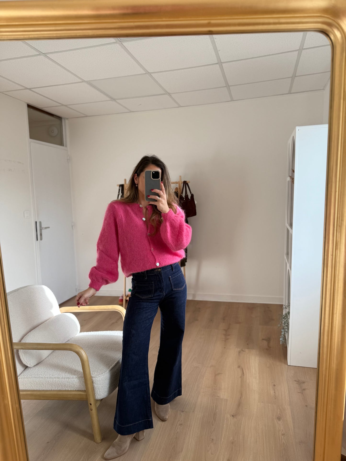 Maille en laine Bianca rose bonbon