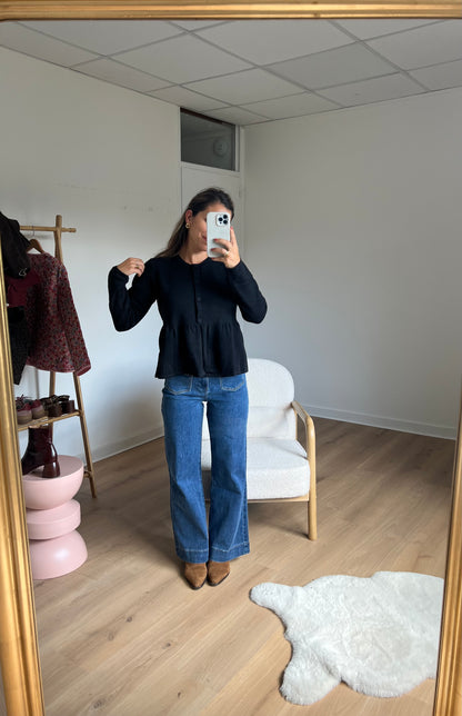 Blouse en maille Eva noir