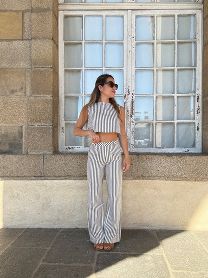 Top rayé Marin bleu