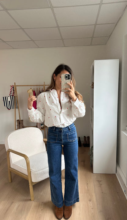 Chemise volants cœur Garance