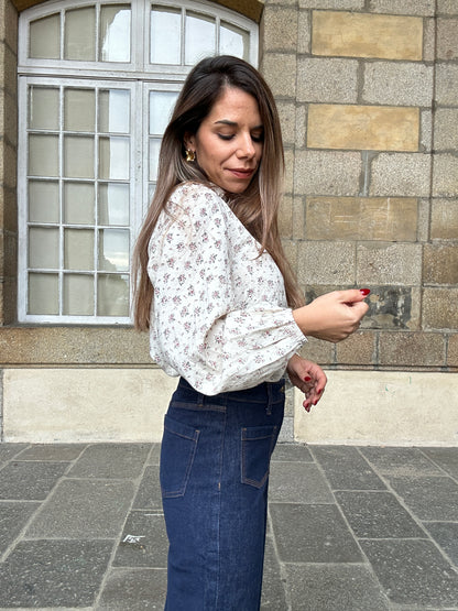 Blouse en coton Rose