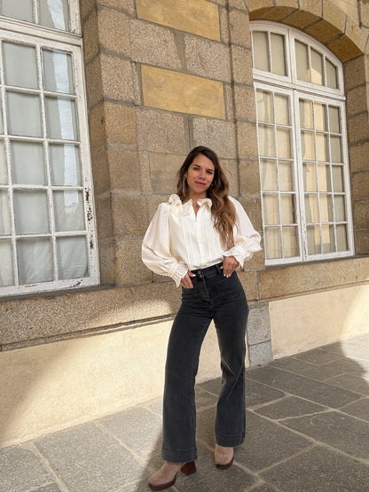 Blouse Brune écru