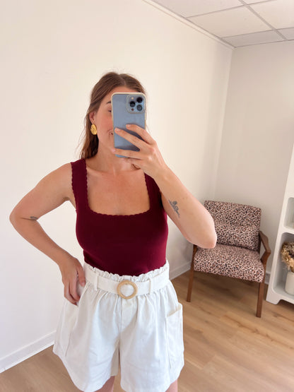 Top Lise bordeaux