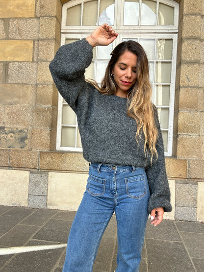 Pull en laine gris Henri