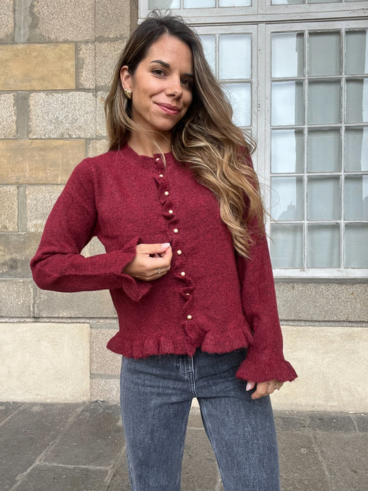 Cardigan Maxine bordeaux
