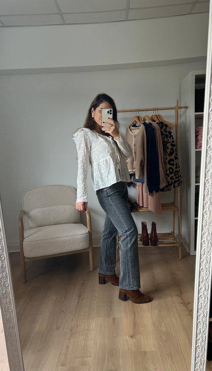Jean droit Solange gris