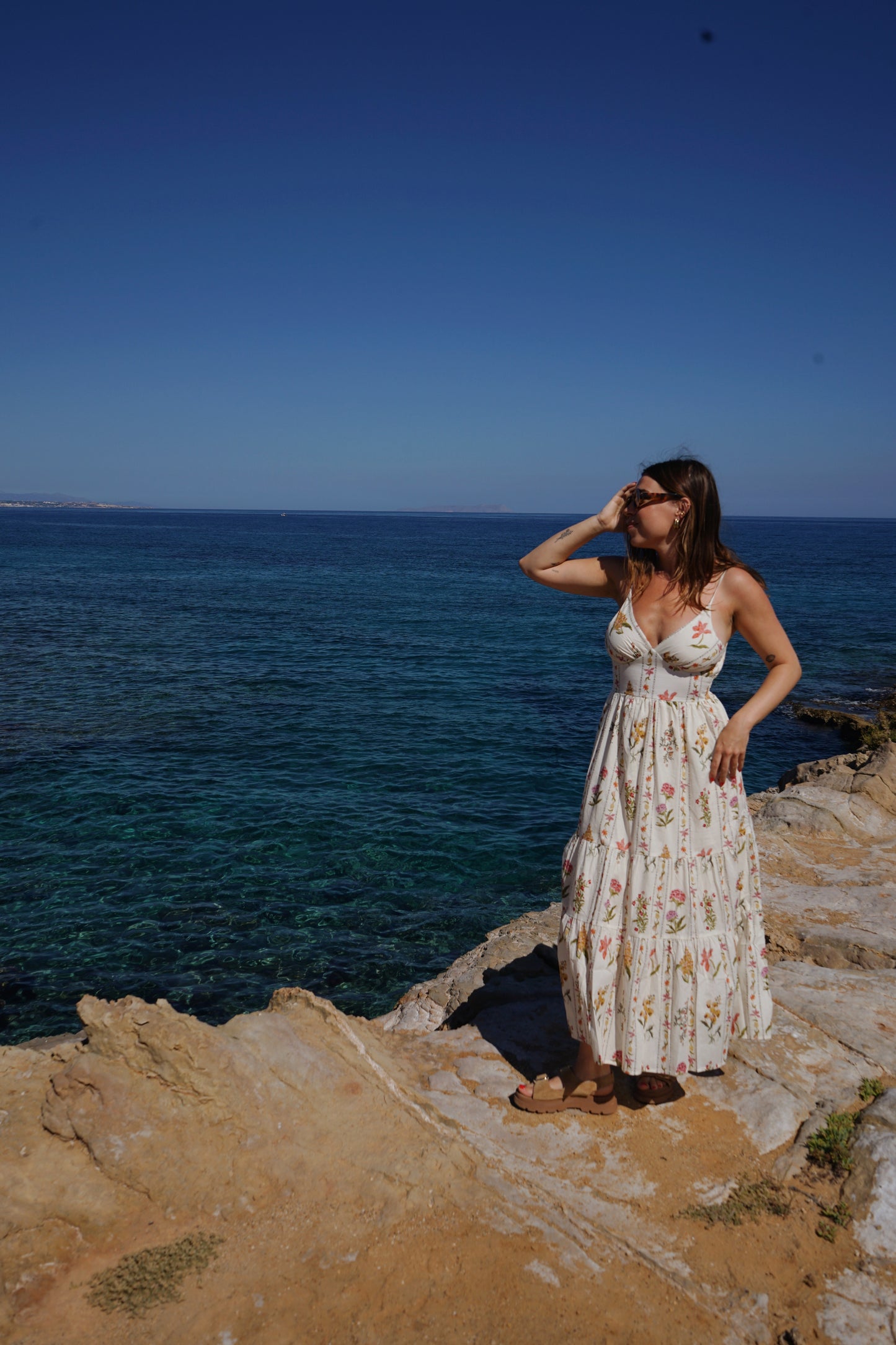 Robe longue fleurie Flora
