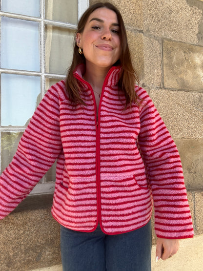 Veste polaire rayée Carmen
