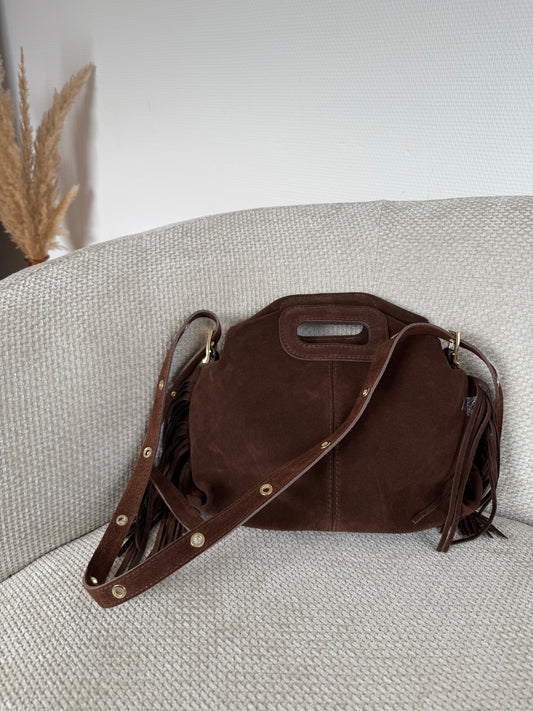 Grand sac à main en cuir Jodie marron