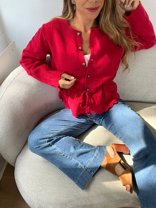 Cardigan Nora rouge