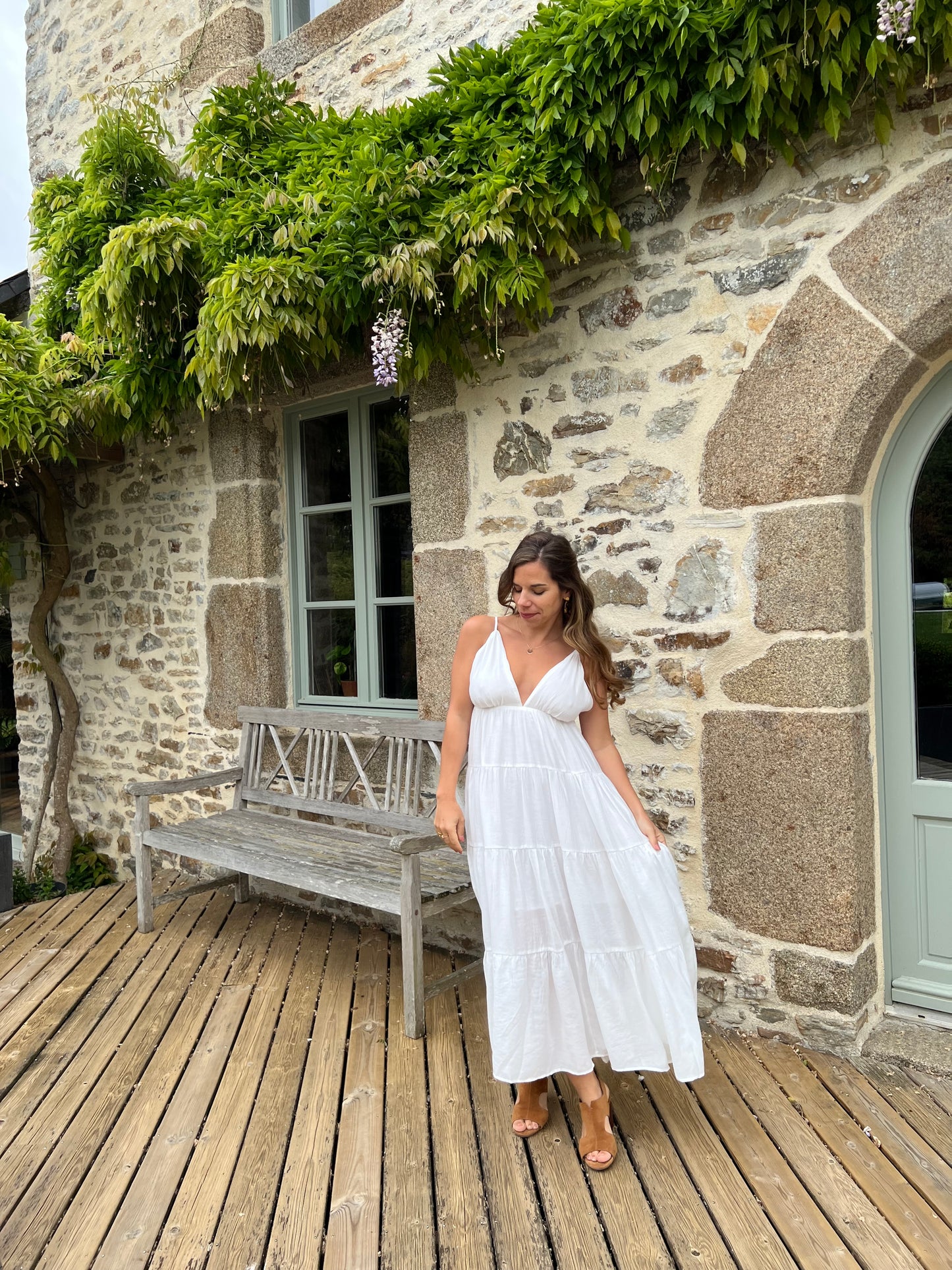 Robe longue Louisa blanche
