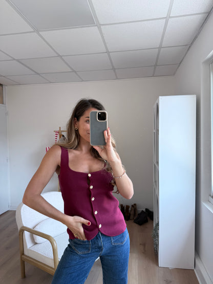Top Ambre bordeaux