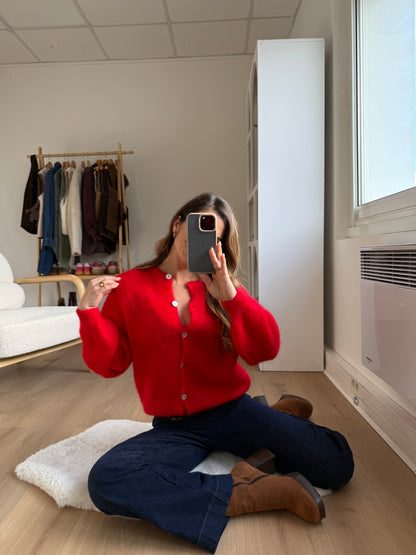 Maille en laine Bianca rouge