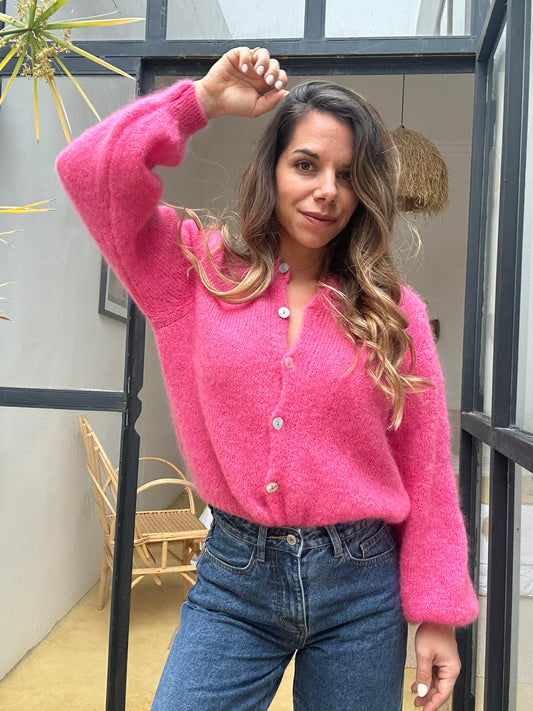Maille en laine Bianca rose bonbon