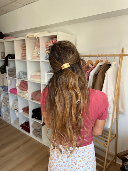 Élastique pour cheveux avec empiècement doré