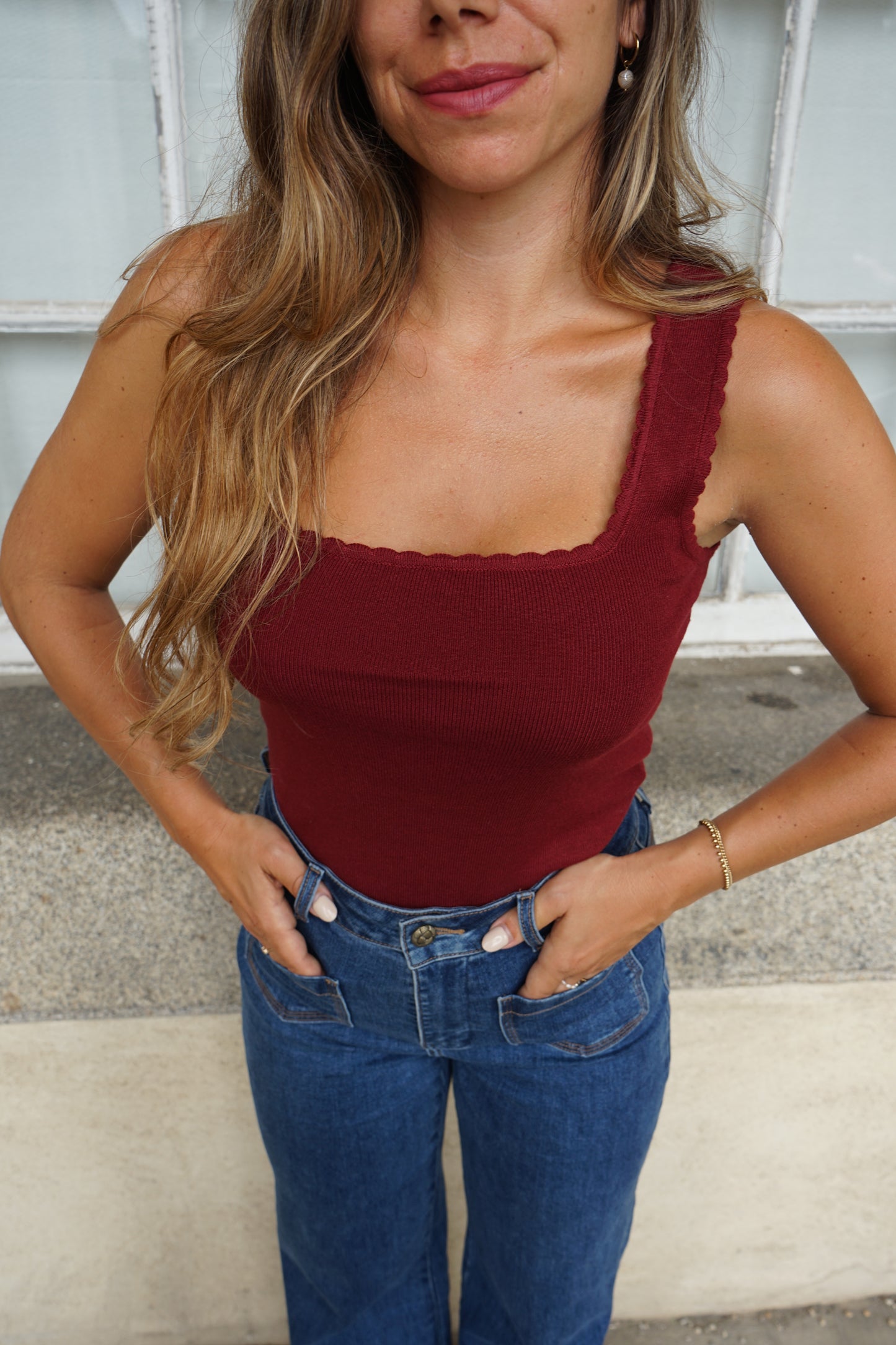 Top Lise bordeaux