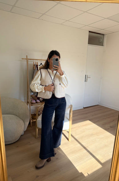 Gilet berger Perrine Bordeaux