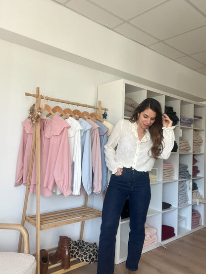 Blouse brodée Prune