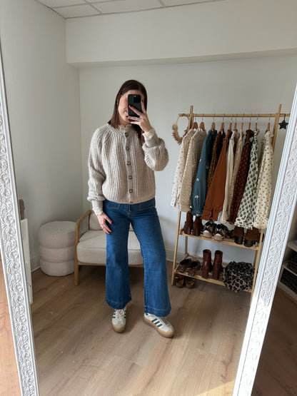 Cardigan beige chiné Honorine