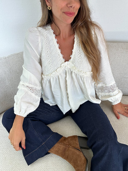 Blouse écrue Iris