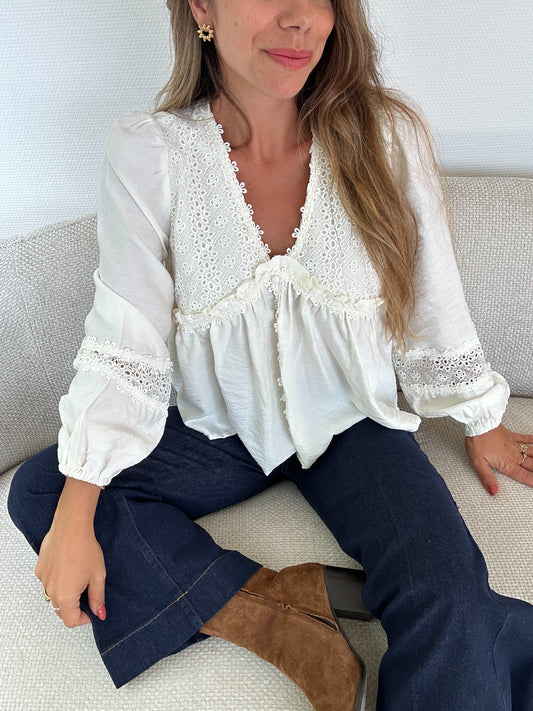 Blouse écrue Iris