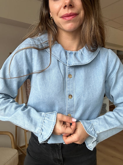Blouse Pia denim clair