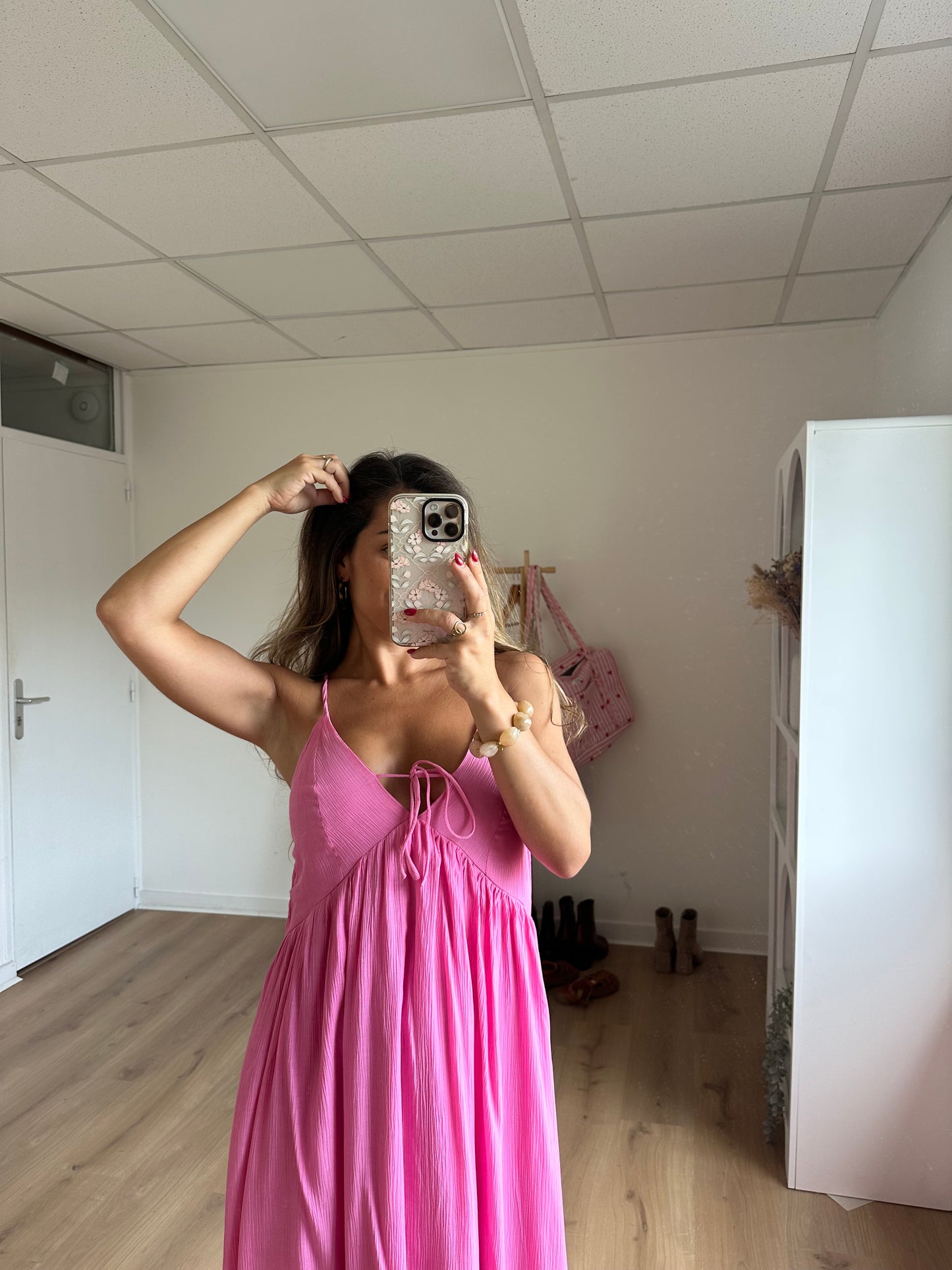 Robe longue Stella rose