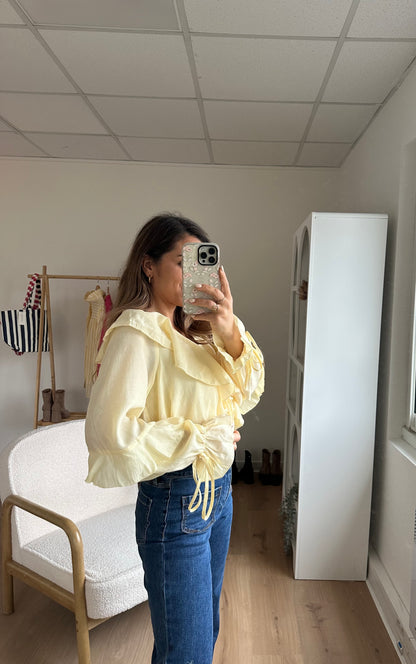 Blouse Iris jaune pâle