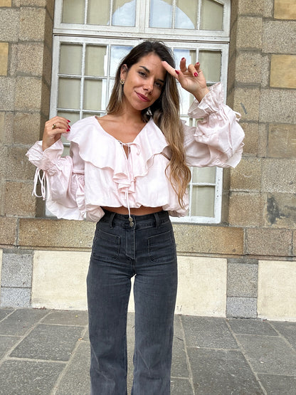Blouse Iris rose pâle