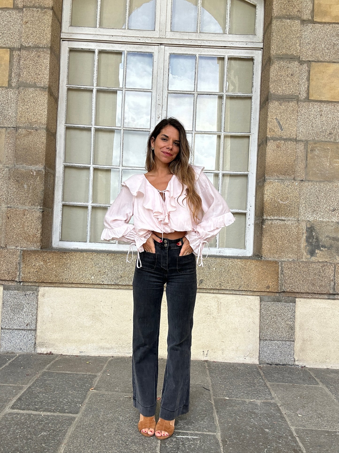 Blouse Iris rose pâle