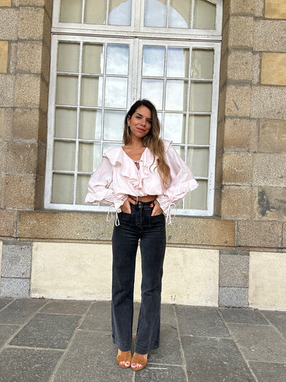 Blouse Iris rose pâle