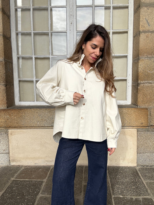 Veste en jean Céleste écrue