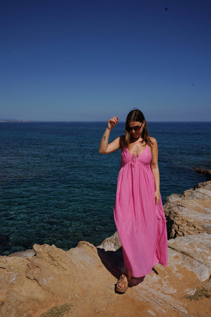 Robe longue Stella rose