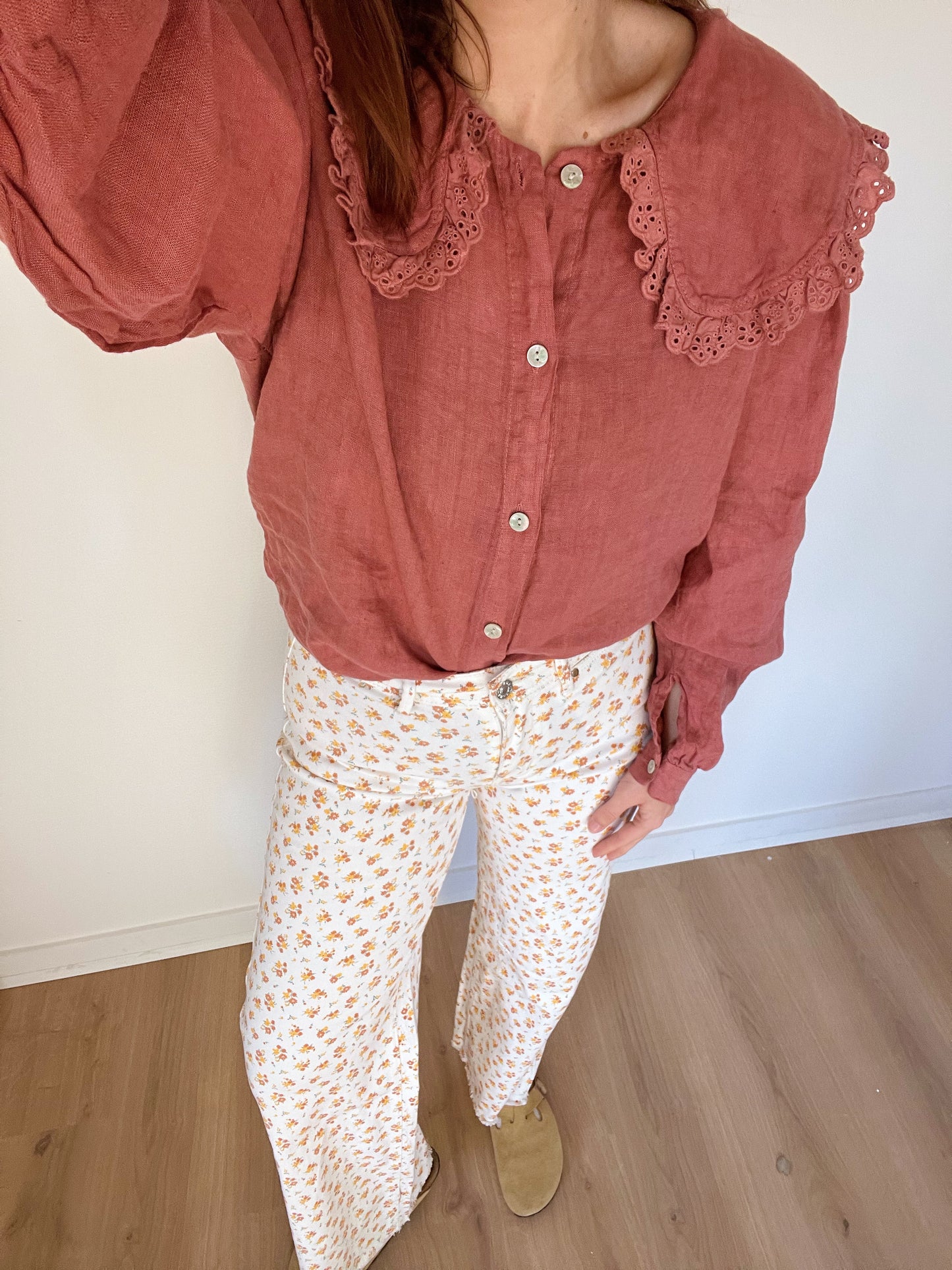 Jean flare à fleurs Maria