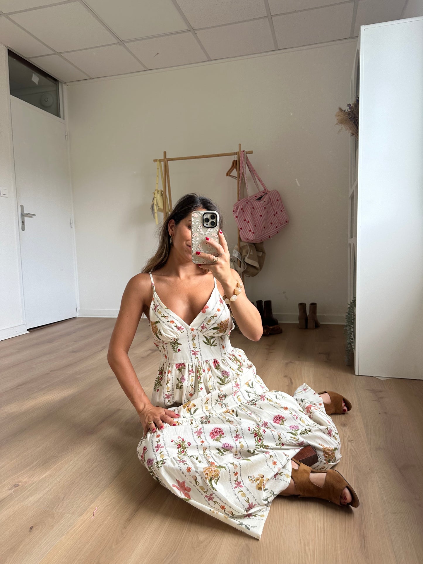 Robe longue fleurie Flora