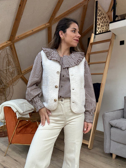 Gilet berger Arianne écru