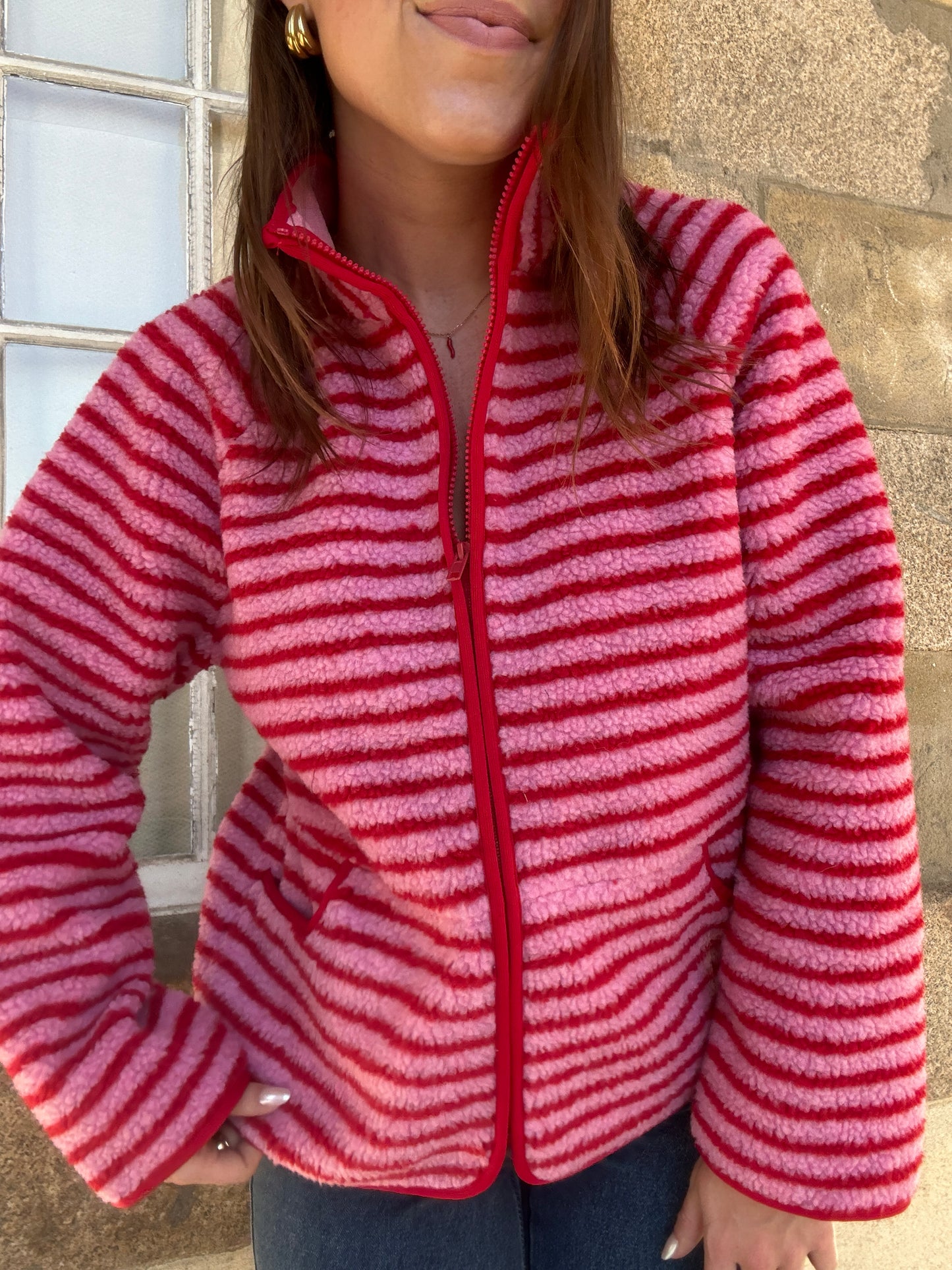 Veste polaire rayée Carmen