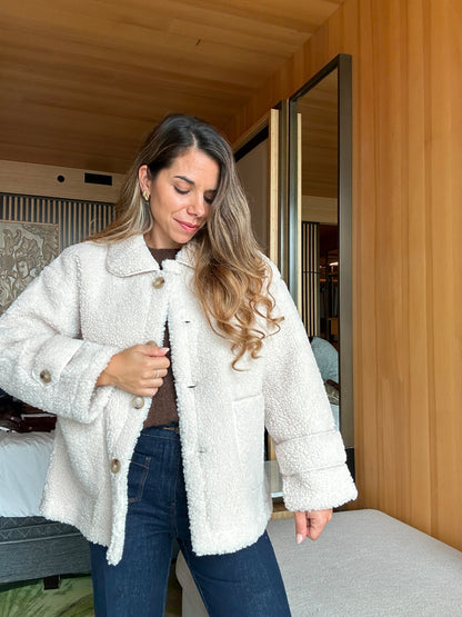 Veste moumoute écrue Juliette