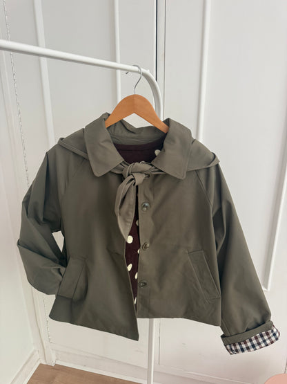 Veste à capuche amovible Garance kaki