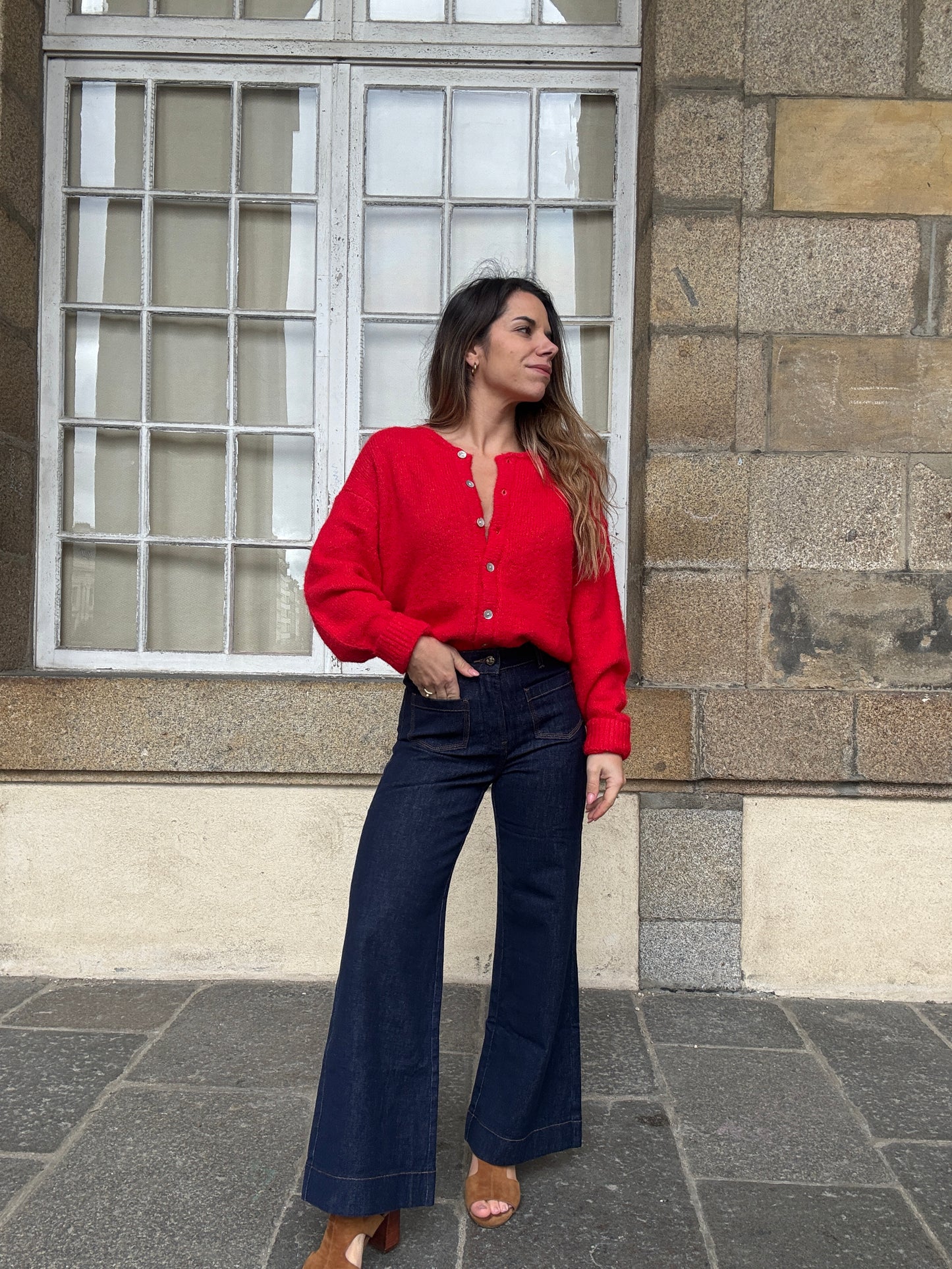 Cardigan Charlie rouge