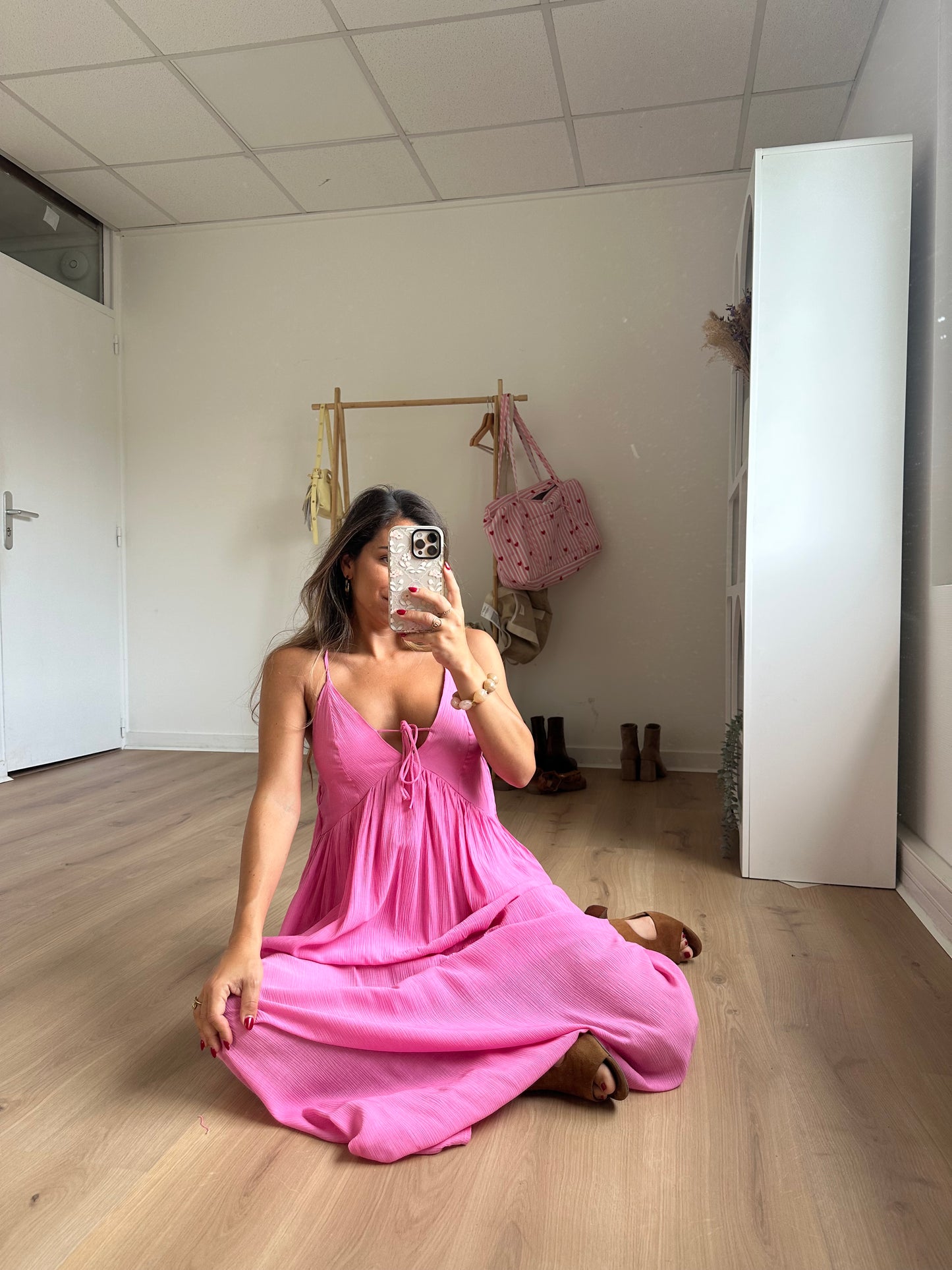 Robe longue Stella rose