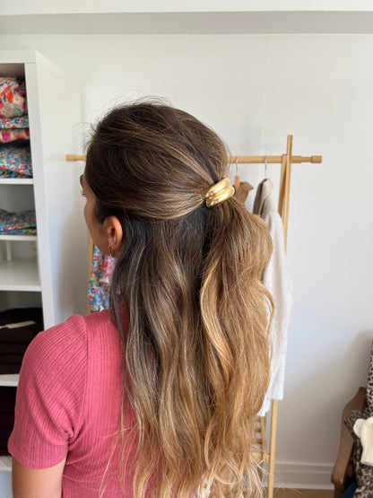 Élastique pour cheveux avec empiècement doré