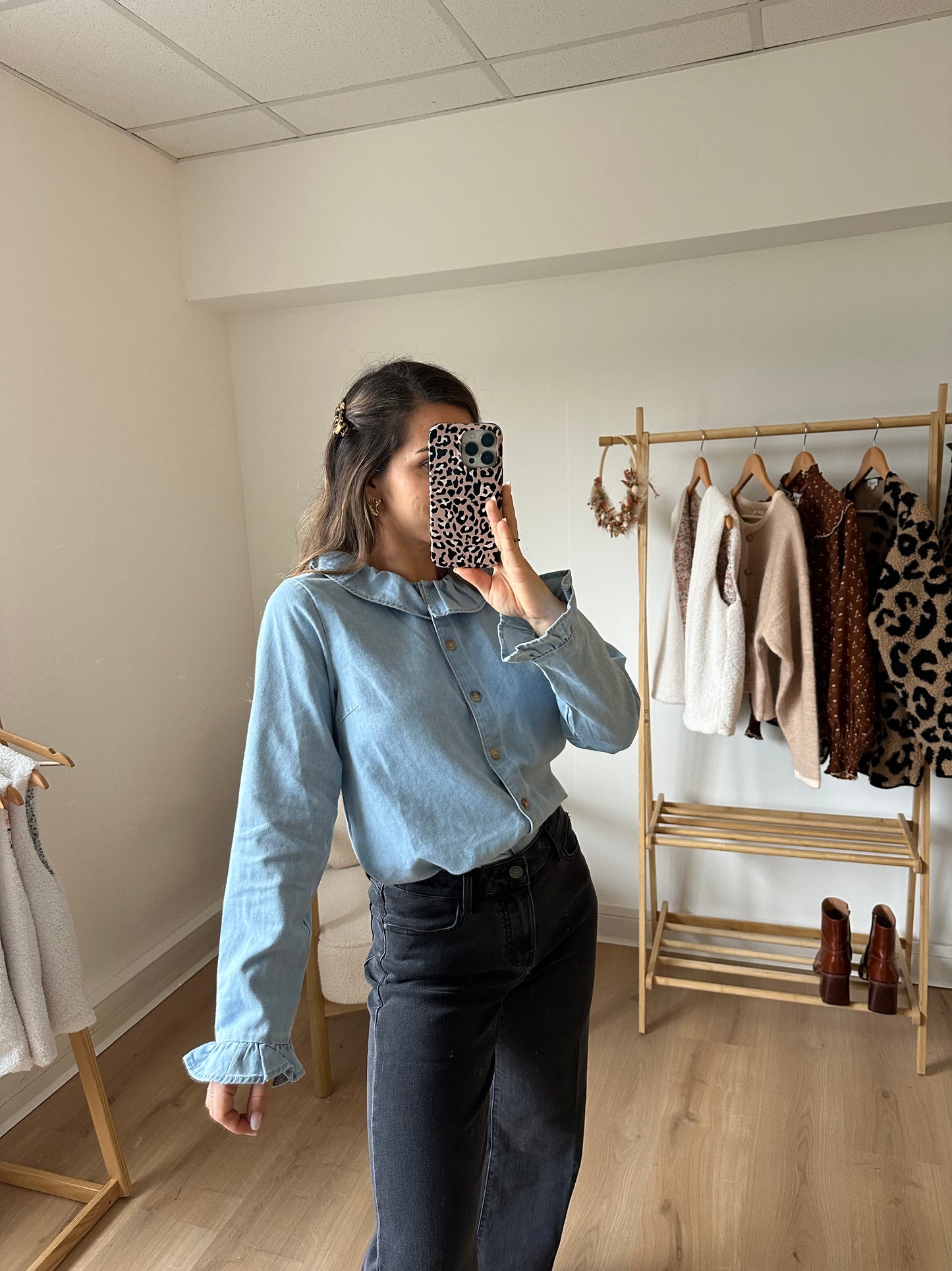 Blouse Pia denim clair