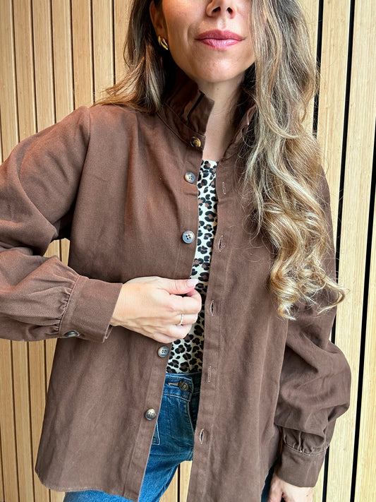 Veste en jean Céleste chocolat