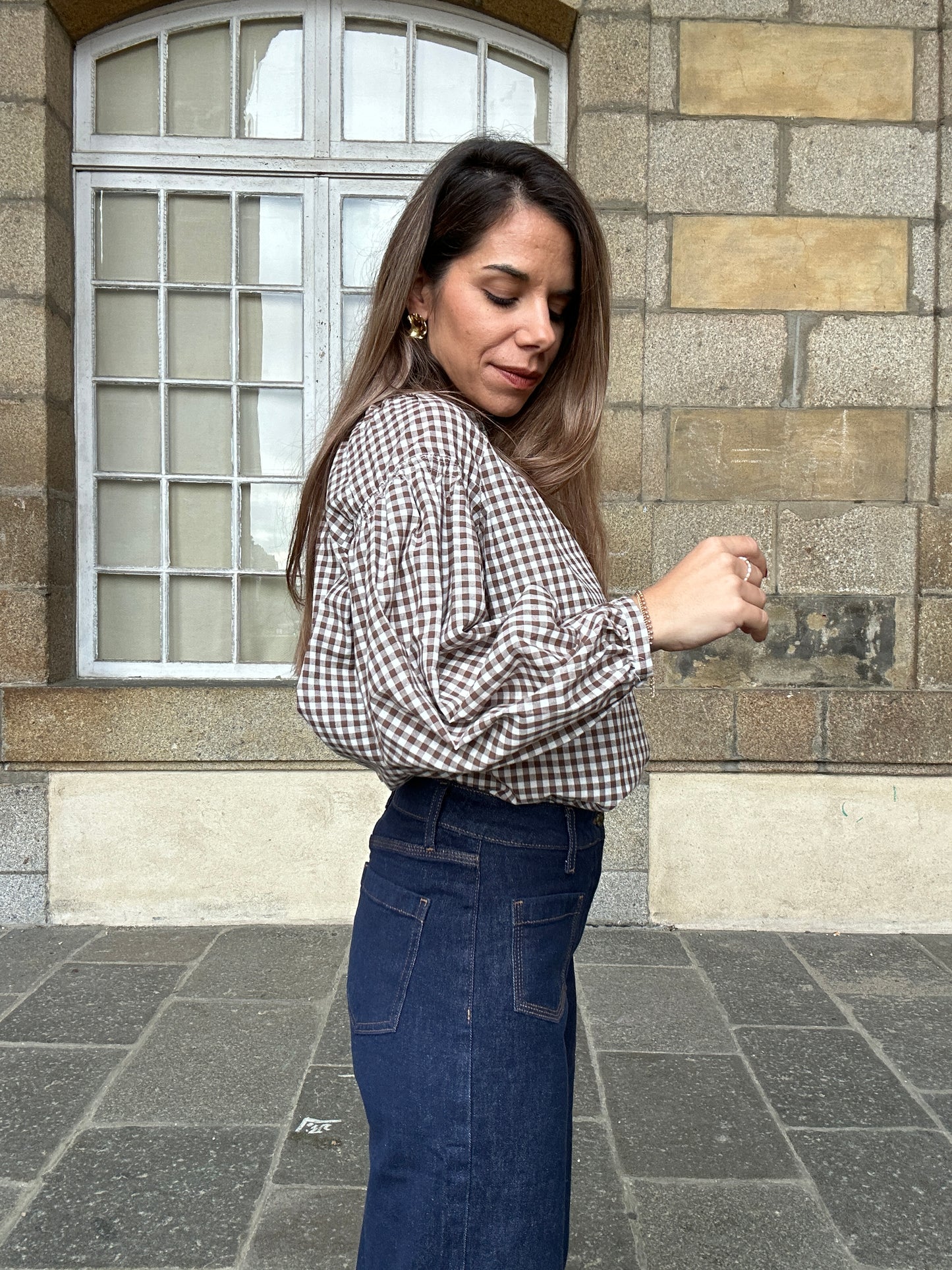 Blouse marron Clothilde
