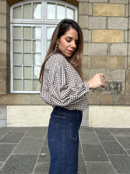 Blouse marron Clothilde