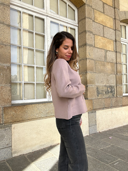 Pull en maille Amanda taupe