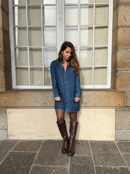 Robe en Jean Marion à manches longues