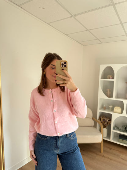 Cardigan tout doux Esmée rose